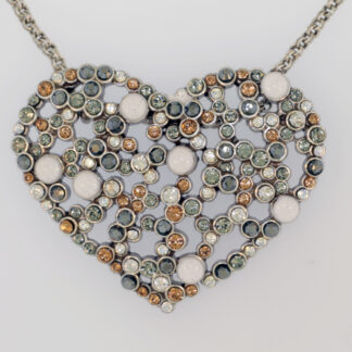 Brighton Crystal Palace Heart Silver Crystal Necklace