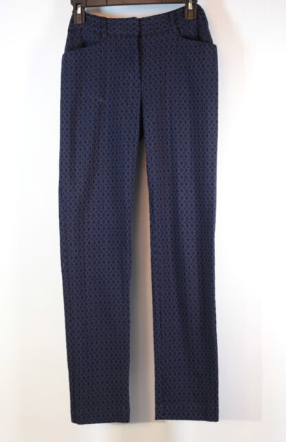 Mario Serrani Italian Indigo Diamond Pattern Pants size 4 - Image 6