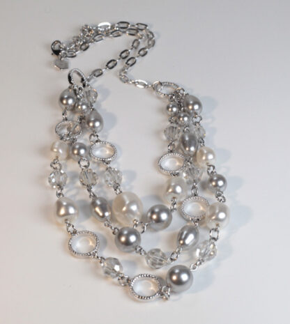 Touchstone South Seas Necklace Stimulated Pearl and Crystal Necklace - Image 2