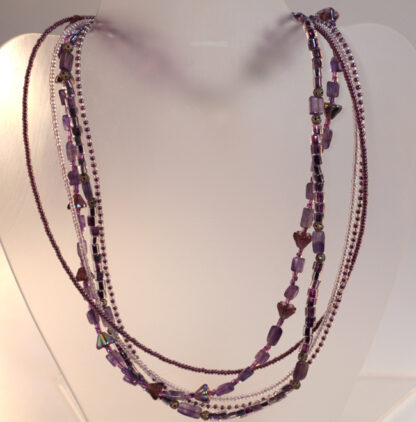 Purple Beaded Necklace