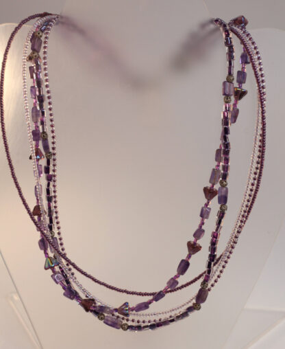 Purple Beaded Necklace - Image 2