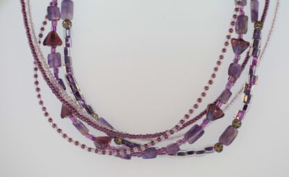 Purple Beaded Necklace - Image 3