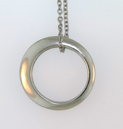 Silver Tone Ring Necklace - Image 2