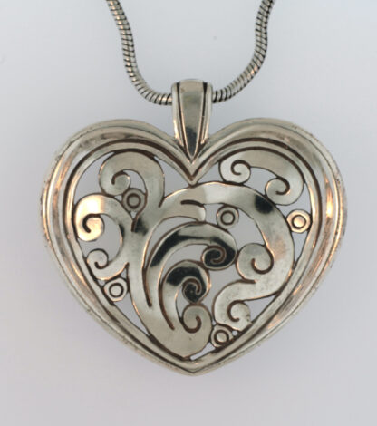 Brighton heart 2 tone Clear Rhinestone Heart Pendant - Image 2