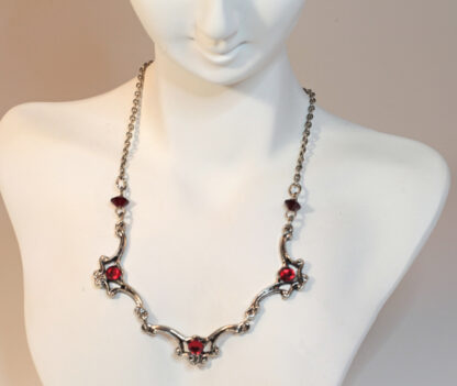 Antique Looking Red Stone Necklace