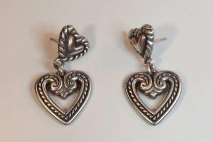 Brighton Heart Earrings Silver Tone - Image 2