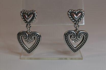 Brighton Heart Earrings Silver Tone - Image 3