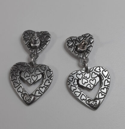 Brighton Heart Earrings Silver Tone - Image 4