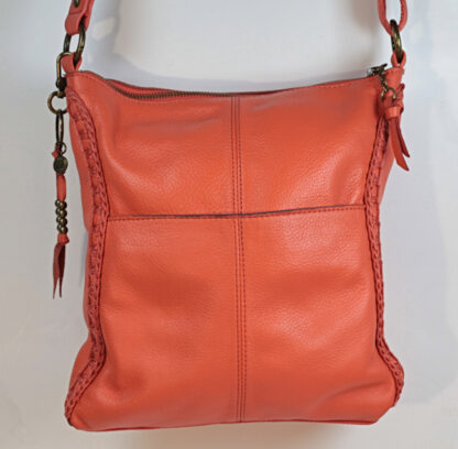 The Sac Lucia Leather Orange CrossBody Purse - Image 4