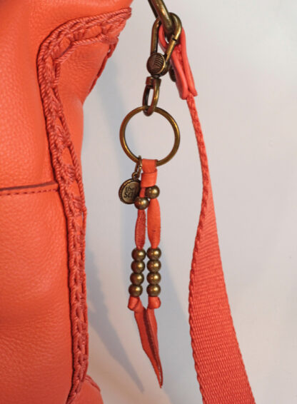 The Sac Lucia Leather Orange CrossBody Purse - Image 6