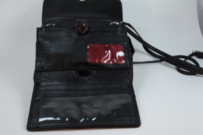 Brighton Nepal Organizer Black Leather Purse - Image 3