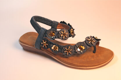 Patrizia Spring Step Rhinestone Denim Floral Sandal Size 7.5 - Image 3