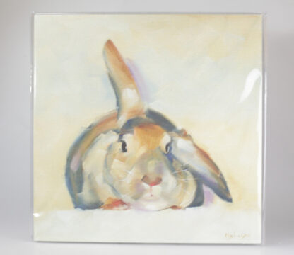 Authentic Original Cheryl Wilson Rabbit Painting - Image 3