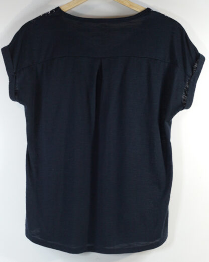 Style Co Navy Design Print T Shirt Petite Small - Image 3