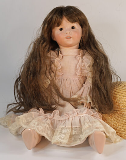 Italian Porcelain Doll in a Ruffled Pink Dress - Image 6