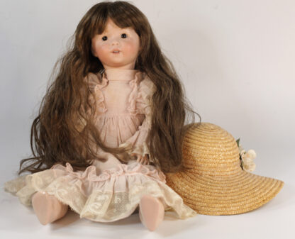 Italian Porcelain Doll in a Ruffled Pink Dress - Image 5