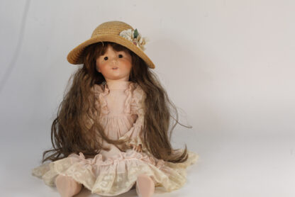 Italian Porcelain Doll in a Ruffled Pink Dress - Image 4