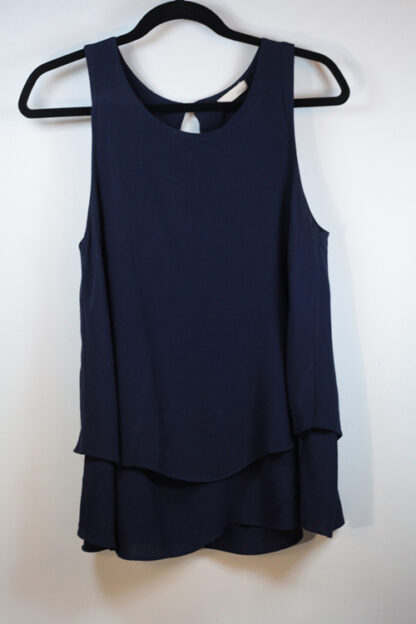 Jella C Dark Navy Layered Tank Top Size Medium