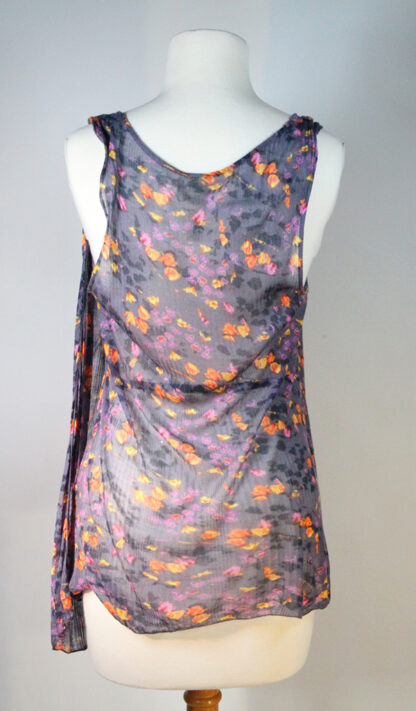 Free People Floral Grey Tank Top Size Small Petite - Image 2